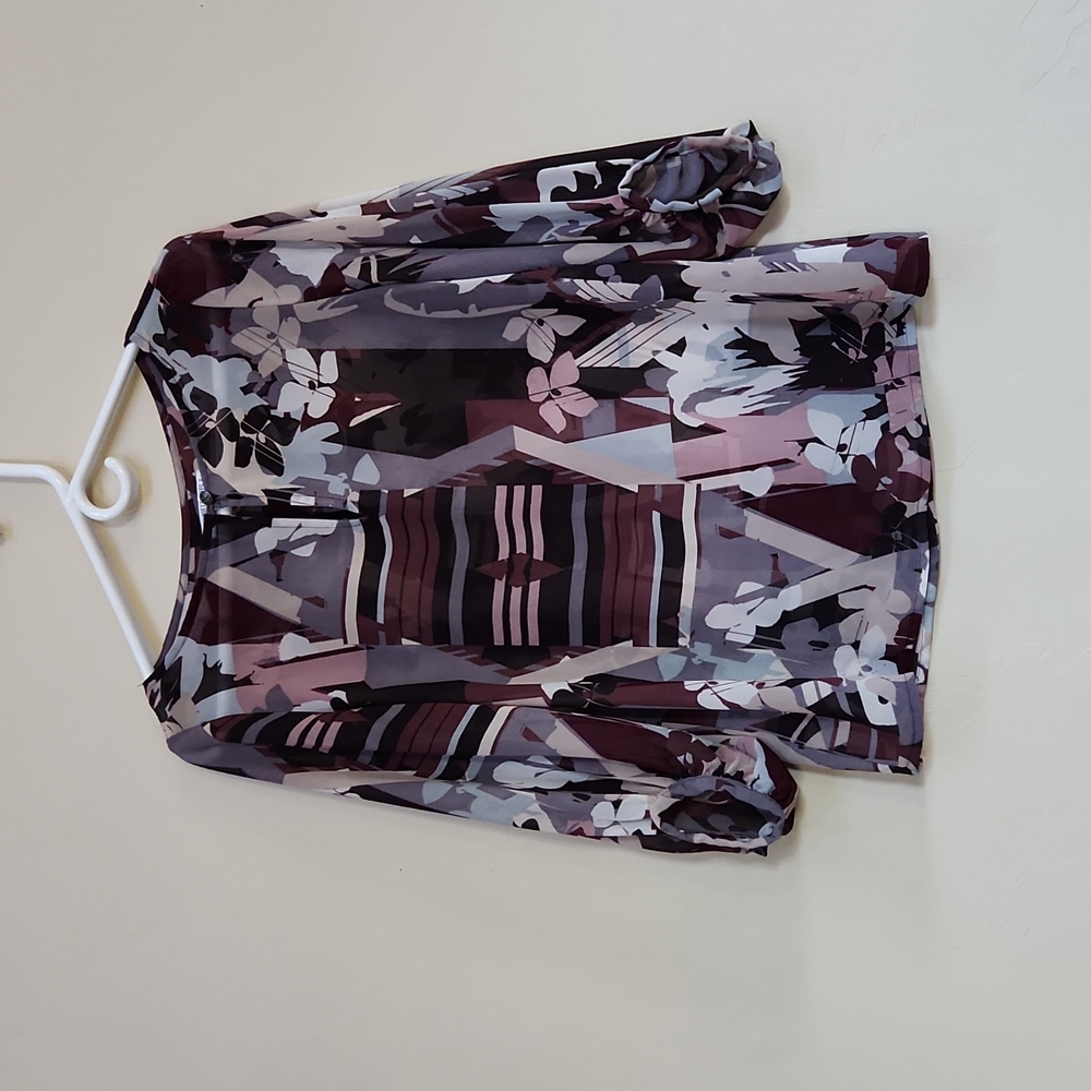 Jennifer Lopez Sheer Tunic Blouse Size XS